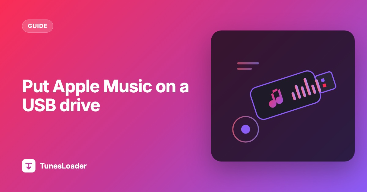 Illustration of a USB flash drive holding music files